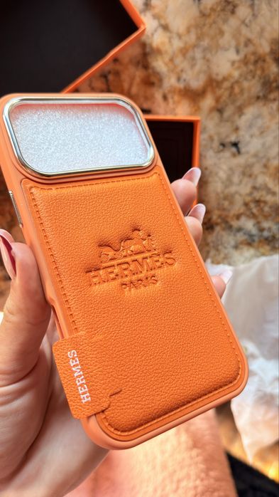 Husa hermes piele full box pentru mode de iphoen 17 pro MAX, 17 PRO, 16 pro, 16 PRO MAX