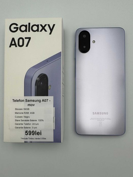 Telefon Samsung a07-64/8GB Ram-24 LUNI GARANTIE+BuyBack Disponibil!!