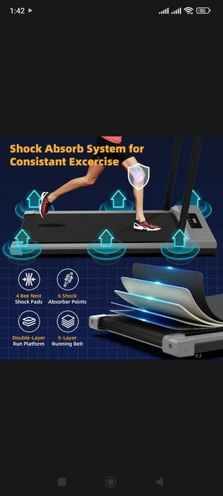 Беговая дорожка электрическая 120x53 см