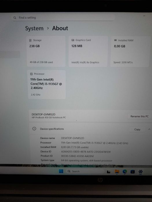 Лаптоп HP Probook 450