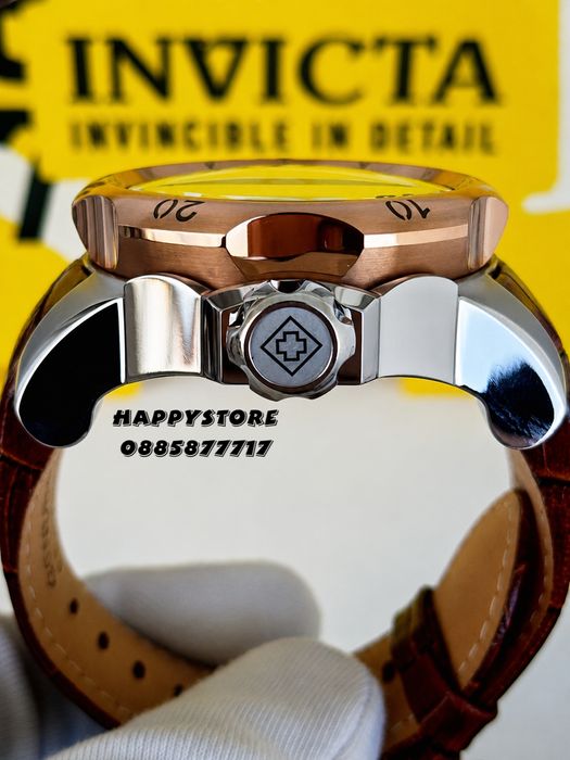 INVICTA Venom Brown leather 52 mm, Инвикта нов мъжки часовник