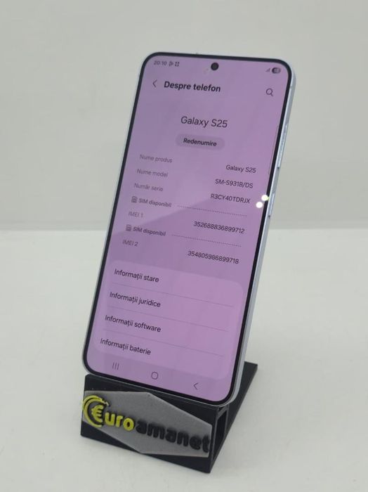 Telefon mobil Samsung Galaxy S25, Dual SIM, 12GB RAM, 128GB, 5G, -A-