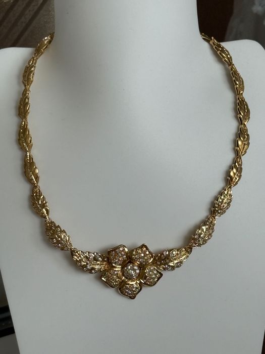 Масивно 19 Карата Златно Колие 46г с 3,45К Диаманти; Топ Оферта!