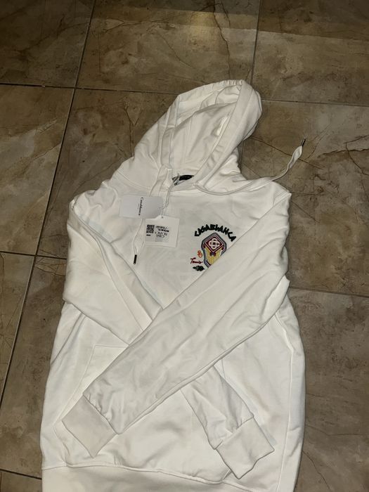 Hanorac alb casablanca cu imprimeu