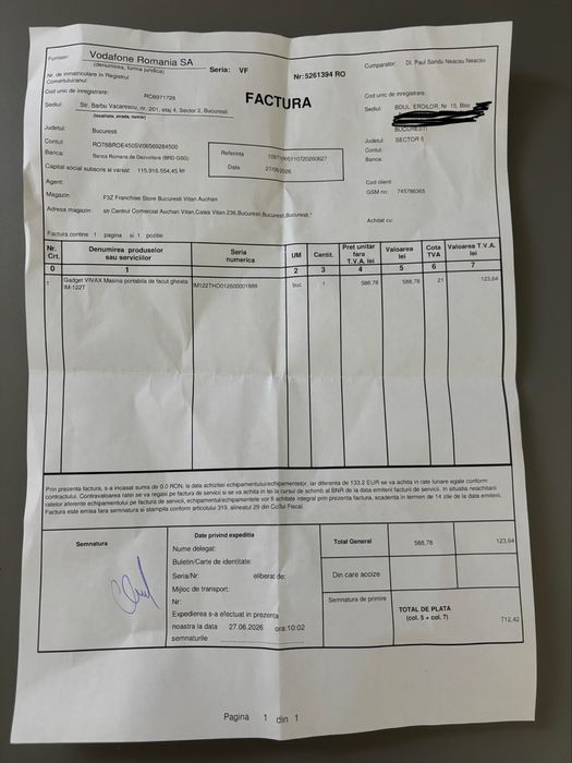 Vand aparat facut gheata VIVAX
