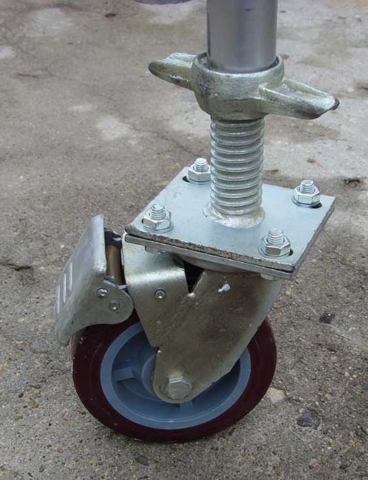 Колела за скеле със спирачка и пета