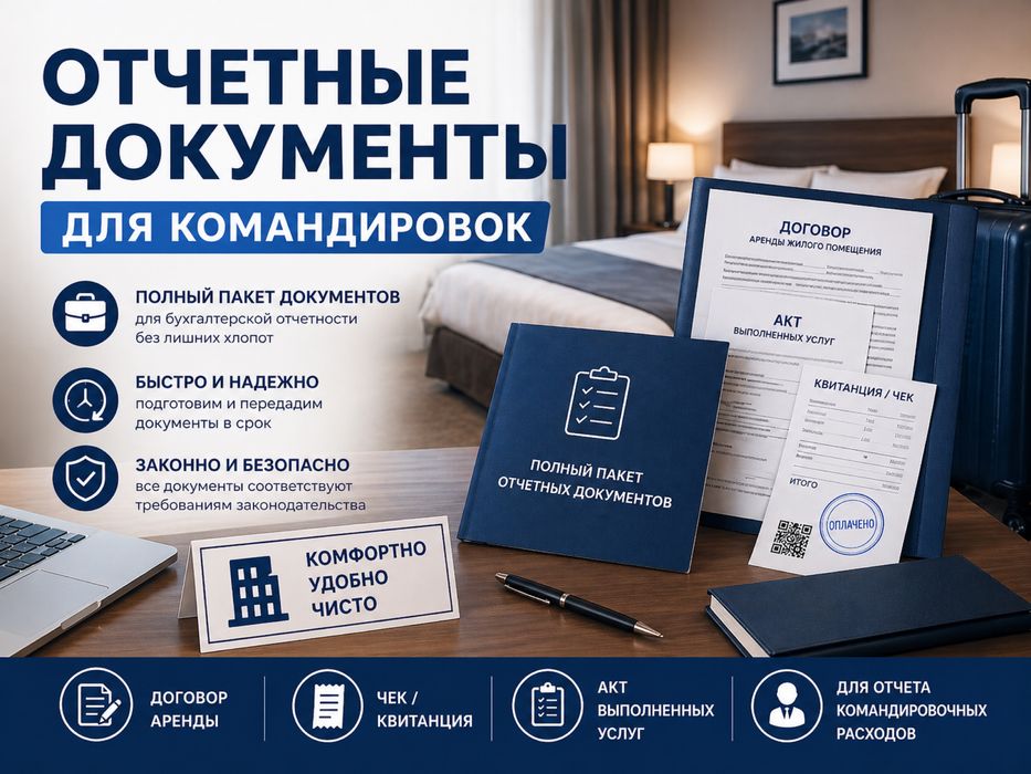 Документы(командировочные) и квартиры посуточно