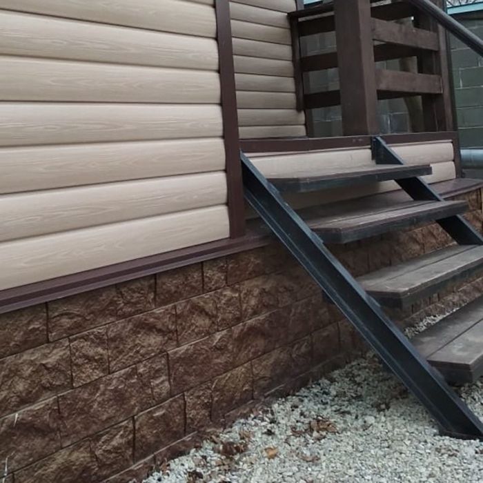 Фасадний панел Docke BERGART. ПВХ сайдинг гранит, мрамор орнига сокил