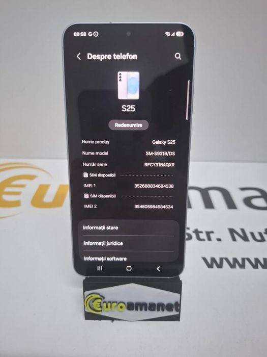 Telefon mobil Samsung Galaxy S25, Dual SIM, 12GB RAM, 128GB -N2-