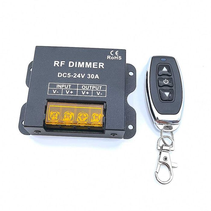 Dimmer Bandă LED 5V 12V 24V 30A cu Telecomandă RF – Controller DC