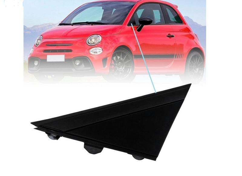 Външен Панел За Преден Ляв Прозорец, Fiat, 500, Черен Мат
