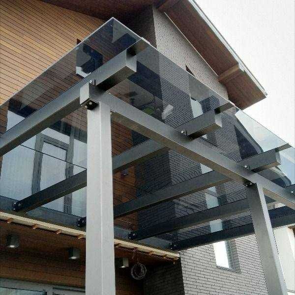 Раздвижные стеклянные навесы и козырьки