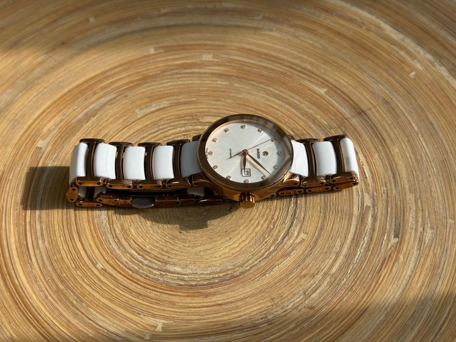 Rado Centrix Jubile Diamante Ceramica Alba Automat Ceas de Dama Ca Nou