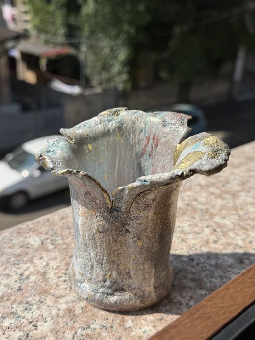 Vas decorativ sculptural / Vază artistică handmade