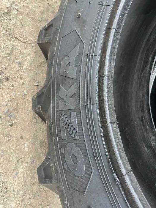 Anvelope noi 11.2-24 cu 8 pliuri marca OZKA pentru tractor fata