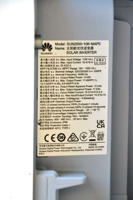 Трифазен Хибриден Инвертор Huawei SUN2000-10K-MAP0