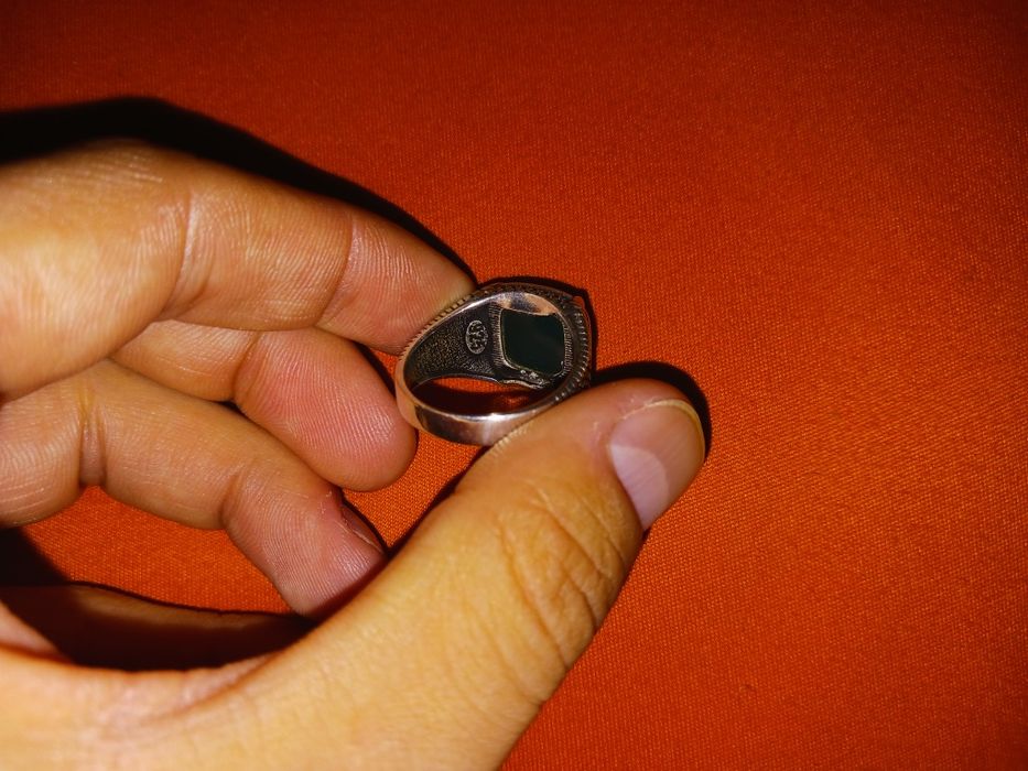 inel argint 925 cu piatra semipretioasa verde