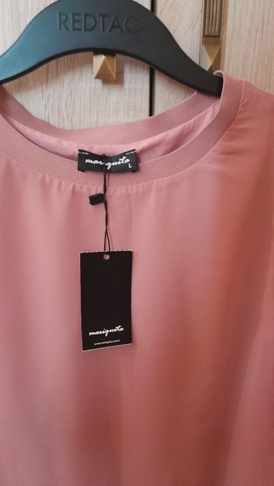 Блузка из шифона, с трикотажной подкладкой из хлопка, размер L, Турция