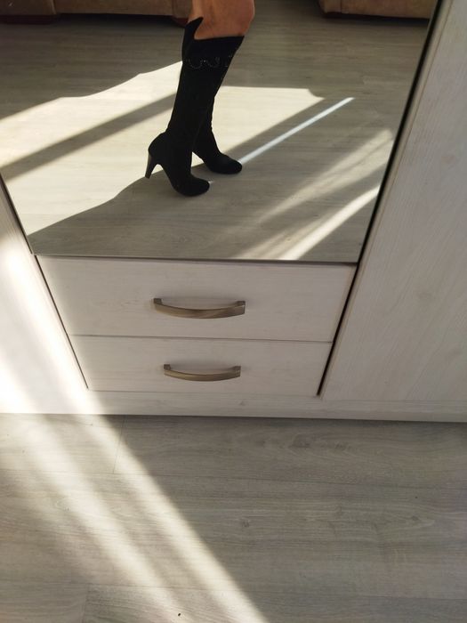 Сапоги демисезонные кожа