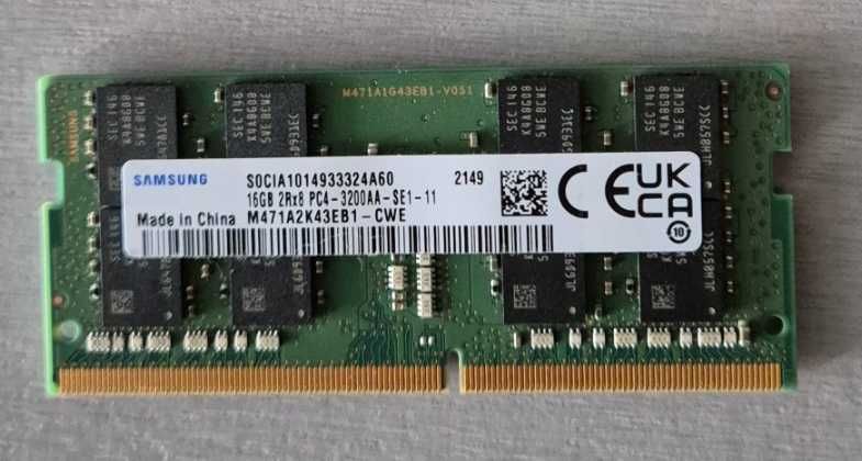 Samsung 16GB DDR4 3200Mhz SODIMM