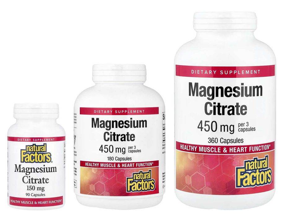 Natural Factors цитрат магния 150 мг  Magnesium Citrate