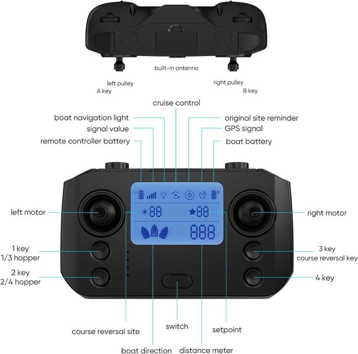Лодка за захранка V050 с поставен 100т. GPS