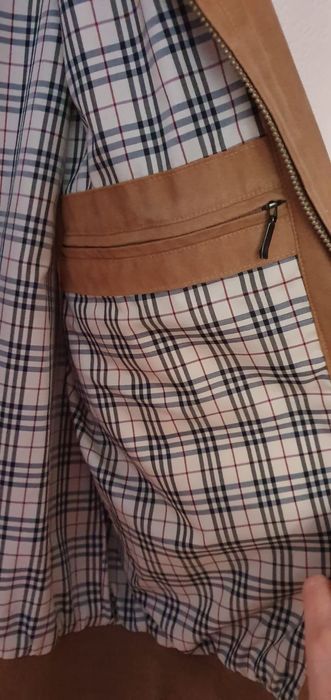 Кафяво яке от плат