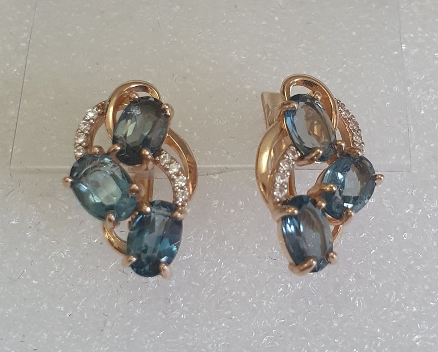 Аквамарин   сережки.