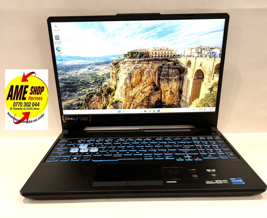Laptop ASUS Tuf Gaming FX506H, 512GB SSD/8GB RAM, NVIDIA GeForce  RTX 3050 !