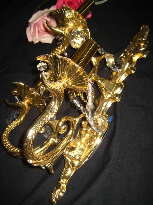 Бра Бронзовое светильник позолоченный