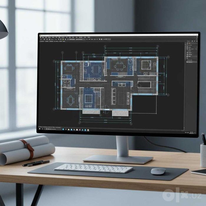Замер помещений квартир офисов Выполнение чертежей Autocad AvtoCAD DWG