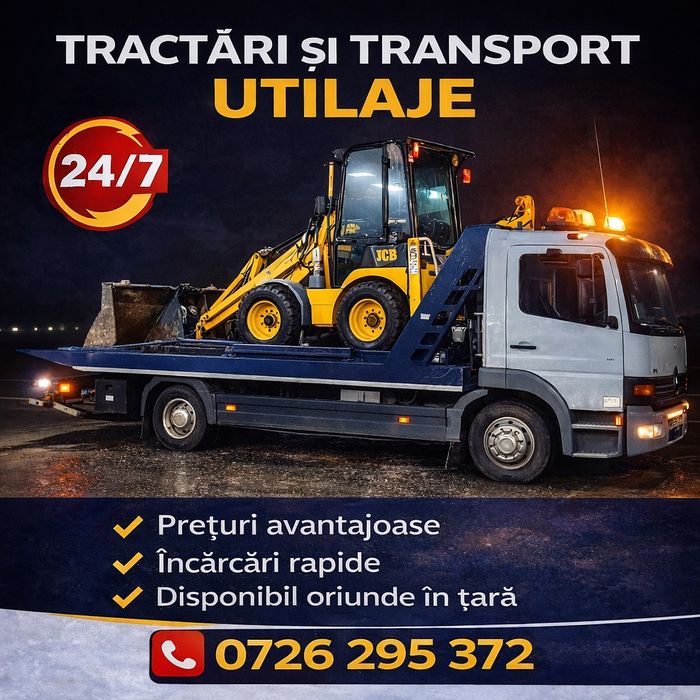 Transport/Platforma utilaje agricole ,industriale, construcții !