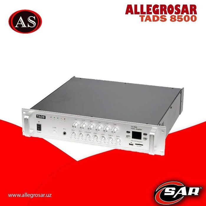 DS-8500 Broadcast quvvat kuchaytirgichi, 500W, TADS