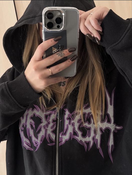 Hanorac cu fermoar New Yorker Black Squad zip hoodie