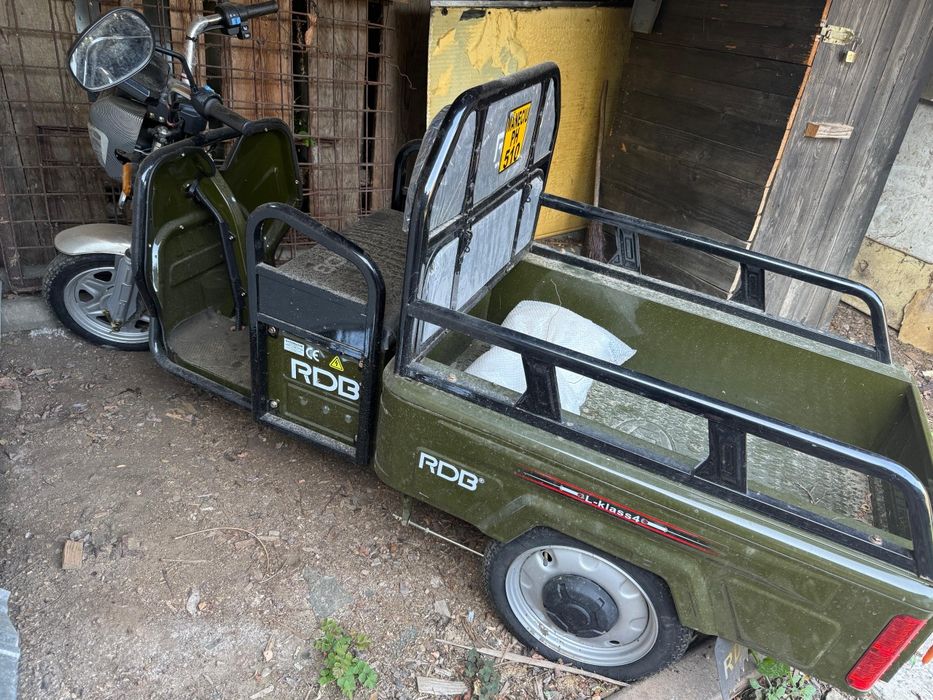 Triciclu electric utilitar RDB E-KLASS4 2025 - 25 km/h - benă - acte