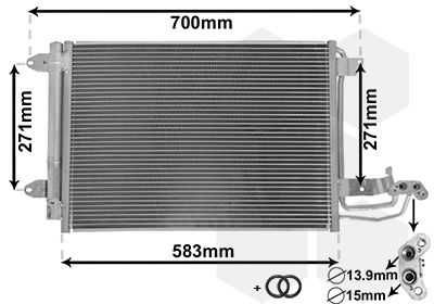 Radiator clima VW Golf 5, Skoda Octavia 2, Audi A3 8P, Seat Leon 1P