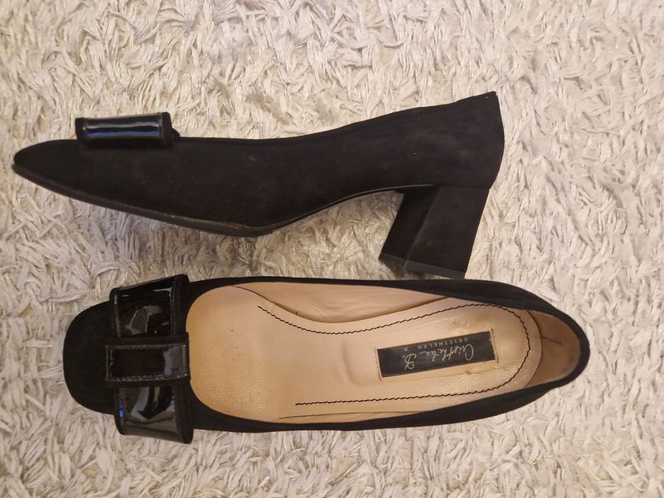 Pantofi Musette piele intoarsa