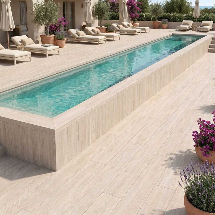 Gresie Tip Parchet Bavaria White F PR 198X1200X8 R Mat 1L