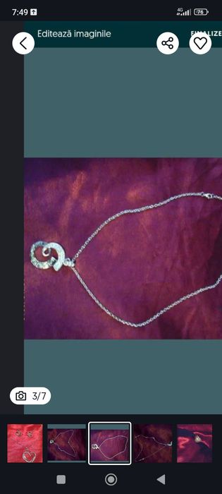 Coliere noi argintii cu pietre albe