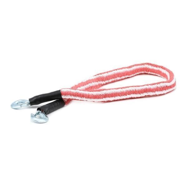 Chinga remorcare sufa ancorare, tractare 2500-3500kg, lungime 4m, prindere cu carlige culoare rosu-alb, elastica