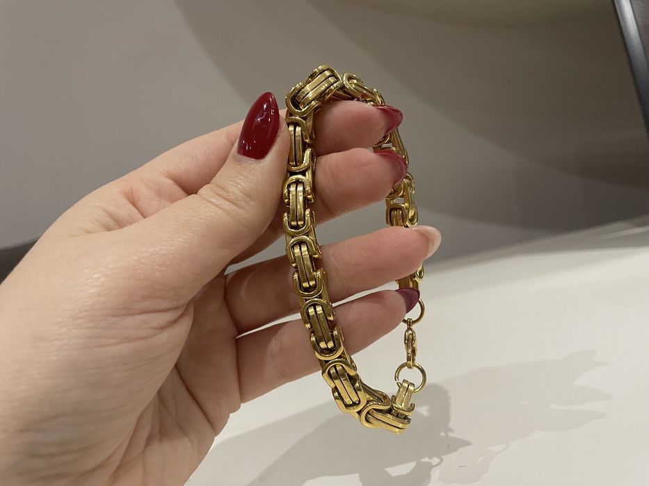 Масивна мъжка гривна от мед.стомана