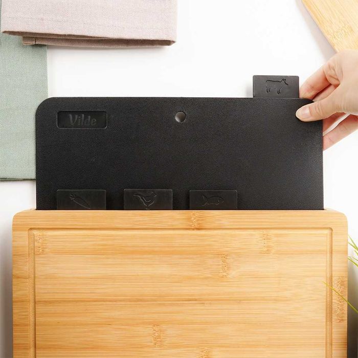 Комплект дъски за рязане от бамбук, 5 части