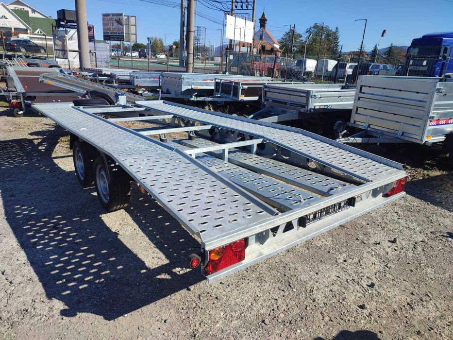 Platforma - Trailer Auto4,5 sau 5 M, 2000-2700 kg aplecata spate