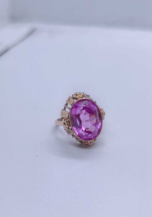 Кольцо красное золото