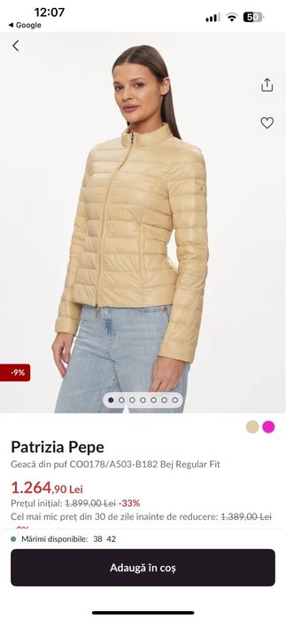 Geaca din puf Patrizia Pepe - M