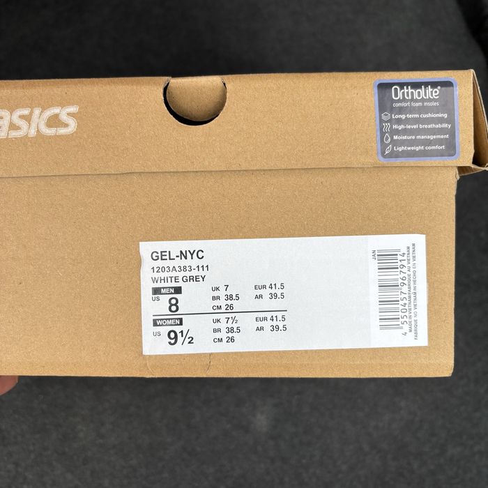 Asics GEL NYC White / Smoke Grey