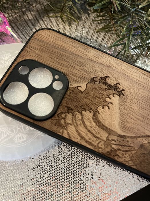 Husa iphone 16 Pro Max lemn de nuc natural