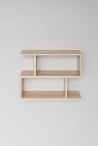 Zamonaviy zigzag devor polkasi | Kitob va dekor uchun