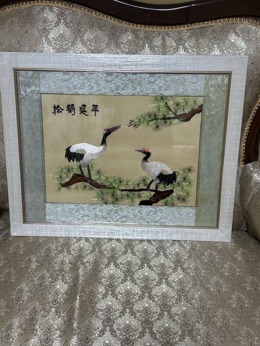 Картина шёлком вышитая