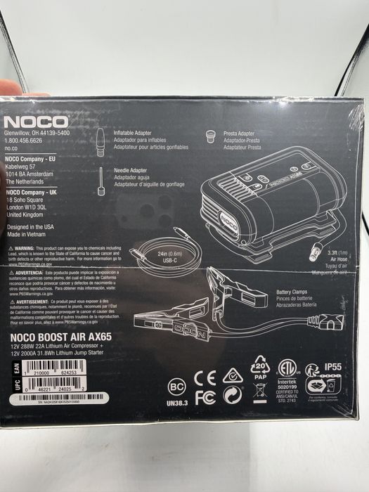 Robot de pornire si compresor aer NOCO BOOST AX65 12V 2000A Sigilat